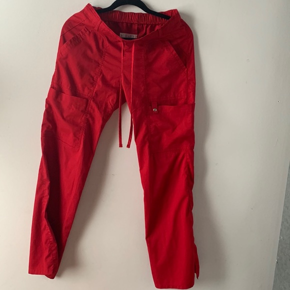 Scrubs Pant Low Rise Flare Leg Drawstring Cargo 21100 - Picture 4 of 16